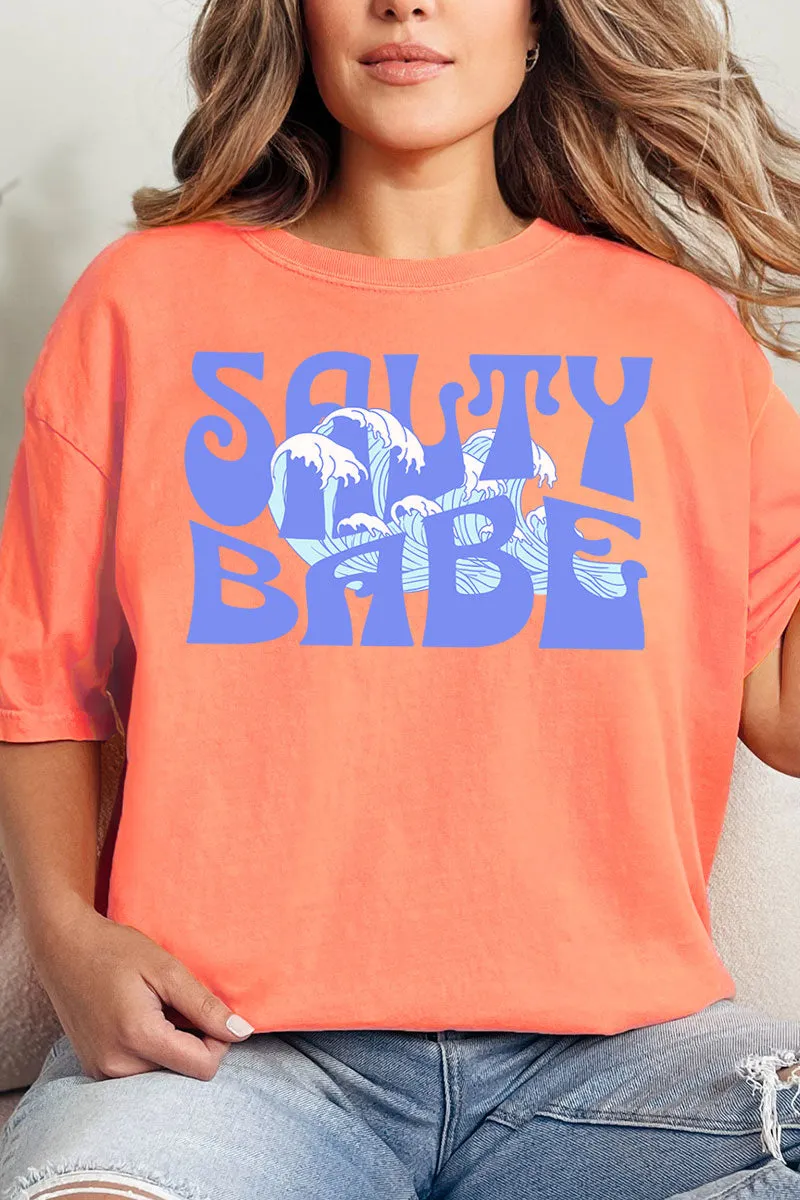 Wavy Salty Babe Comfort Colors Adult Ring-Spun Cotton Tee