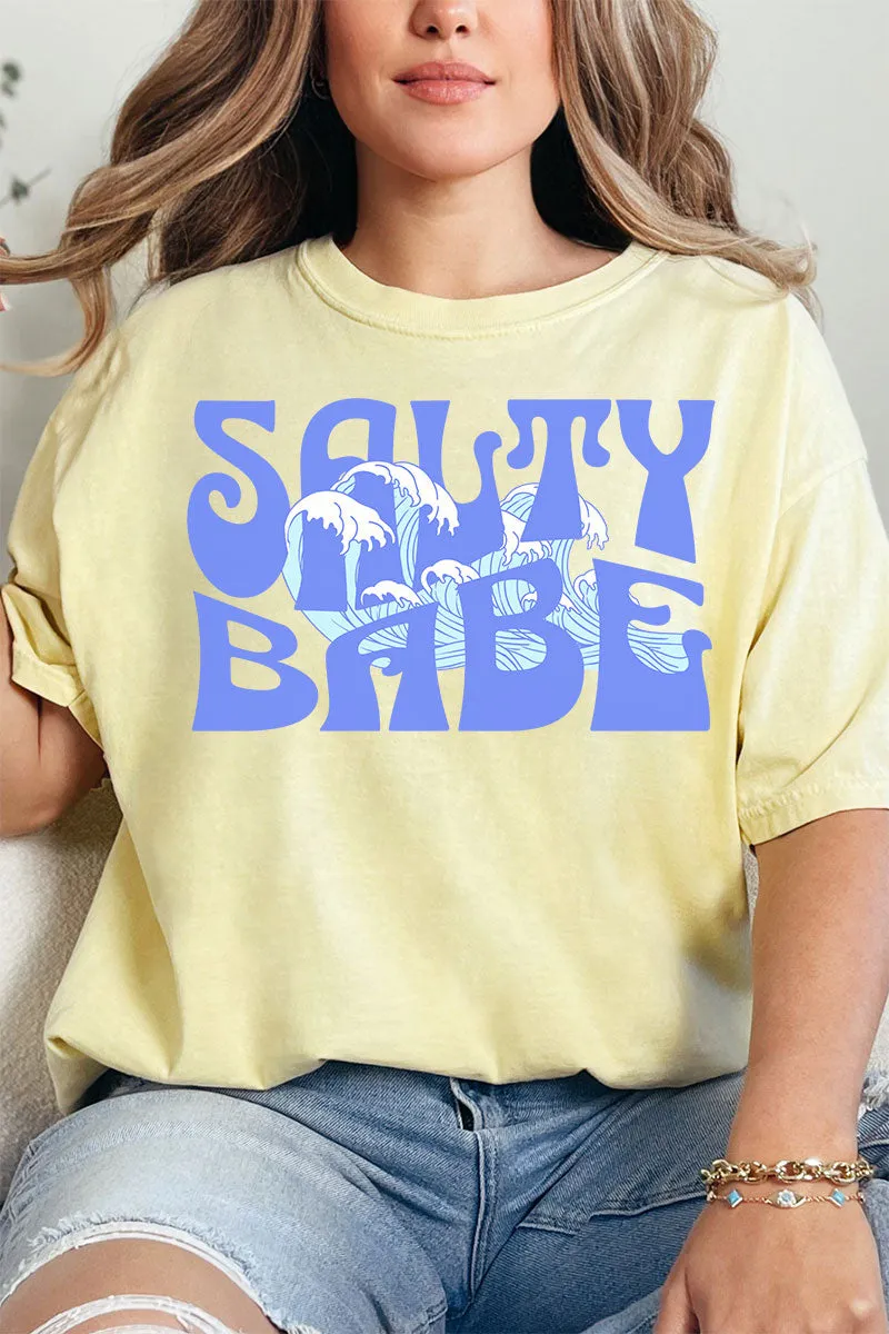 Wavy Salty Babe Comfort Colors Adult Ring-Spun Cotton Tee