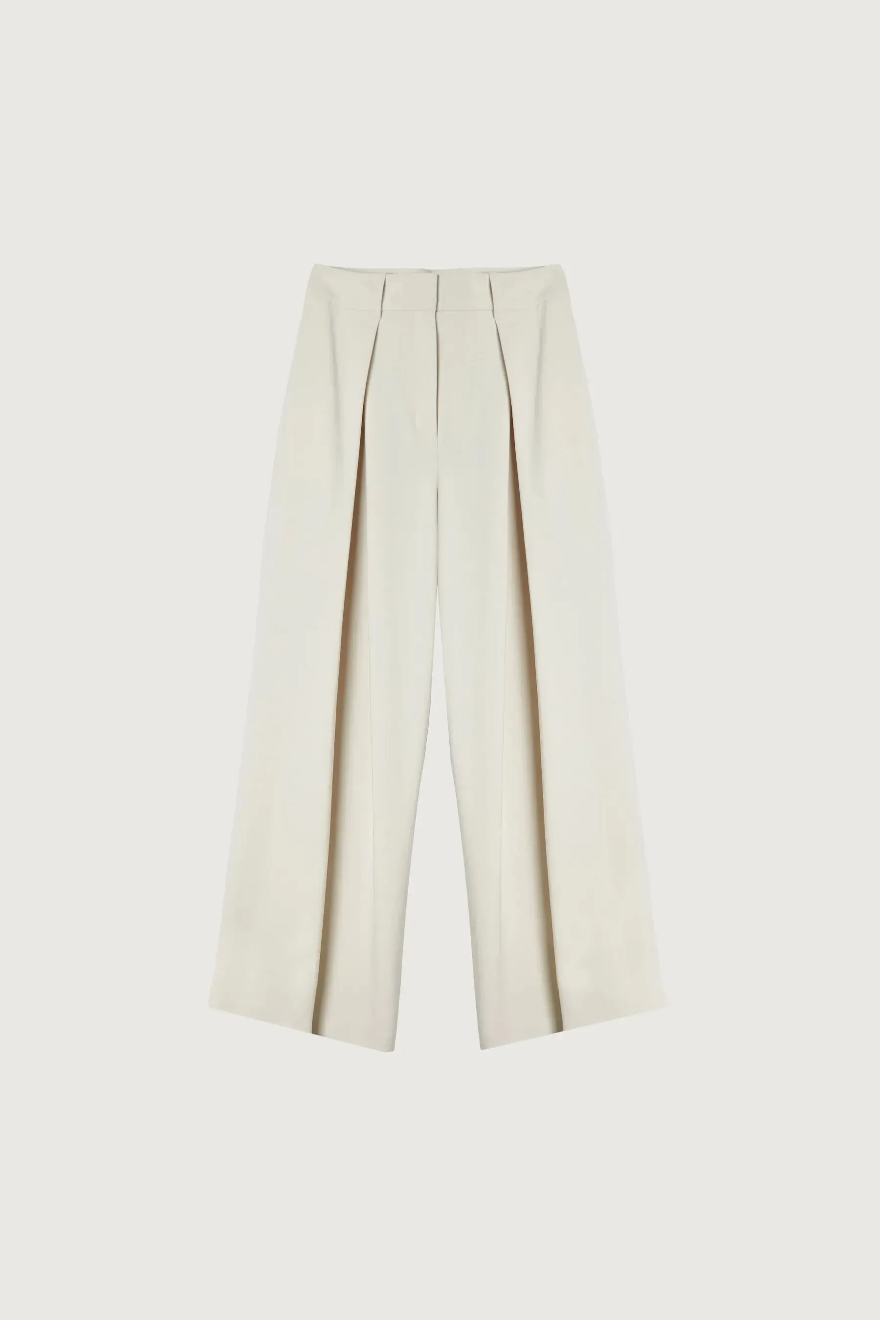 WIDE LEG PANT WITH FRONT PLEAT