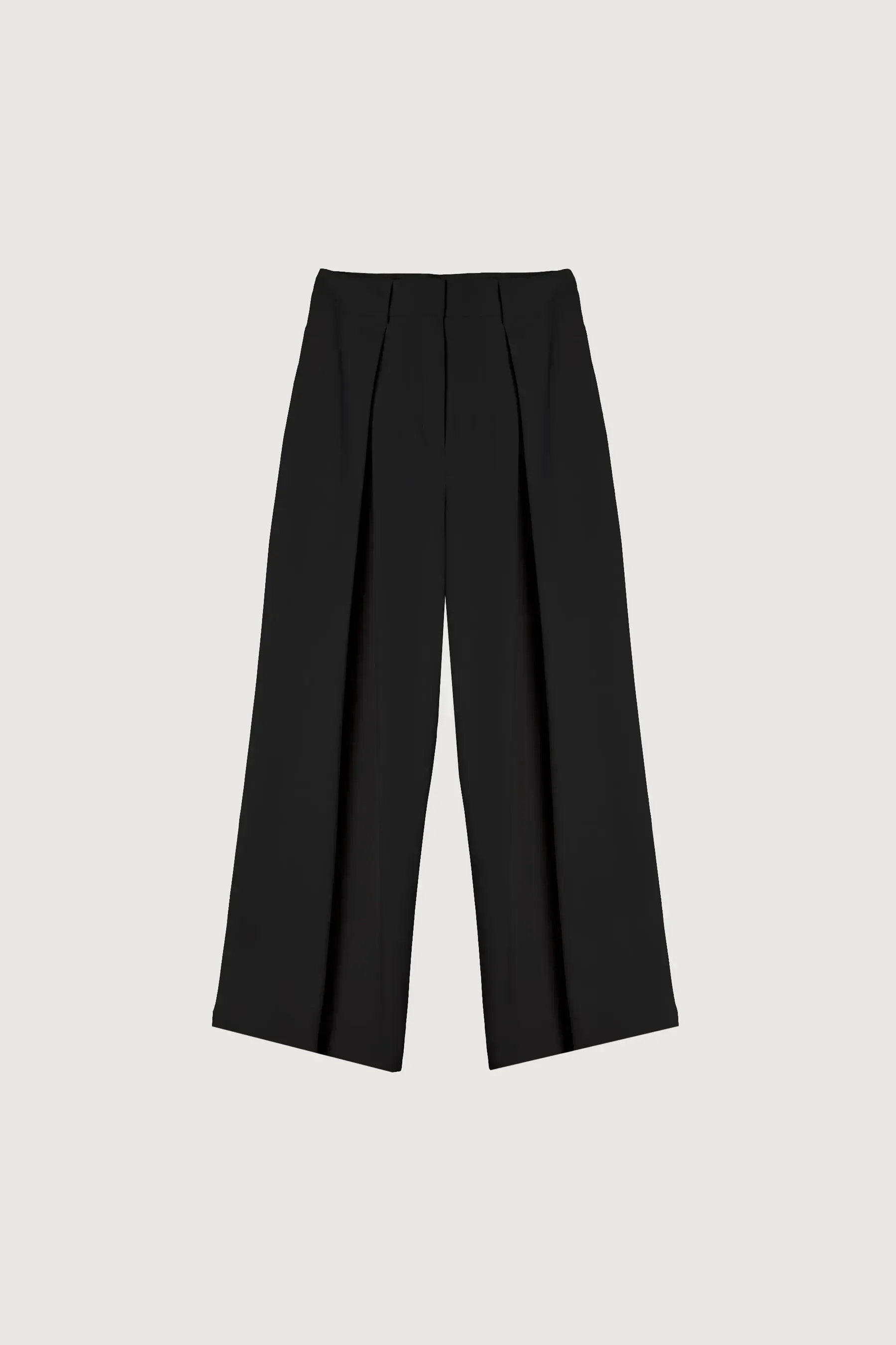 WIDE LEG PANT WITH FRONT PLEAT