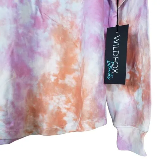WILDFOX SLEEP Womens M Dreamland Tie Dye Sleep Set in Rainbow Cloud NEW