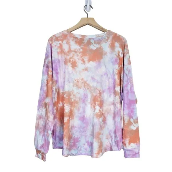WILDFOX SLEEP Womens M Dreamland Tie Dye Sleep Set in Rainbow Cloud NEW