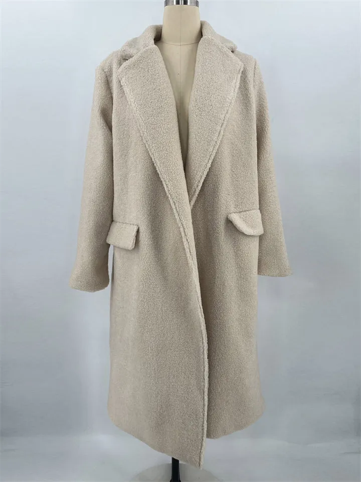 Winter Warm Fashion Fleece Long Overcoat for Women