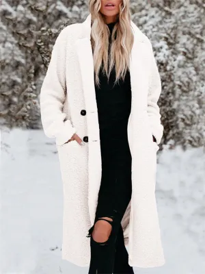Winter Warm Fashion Fleece Long Overcoat for Women