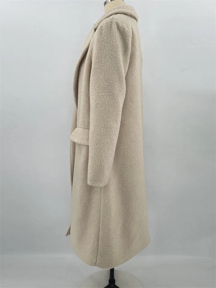 Winter Warm Fashion Fleece Long Overcoat for Women