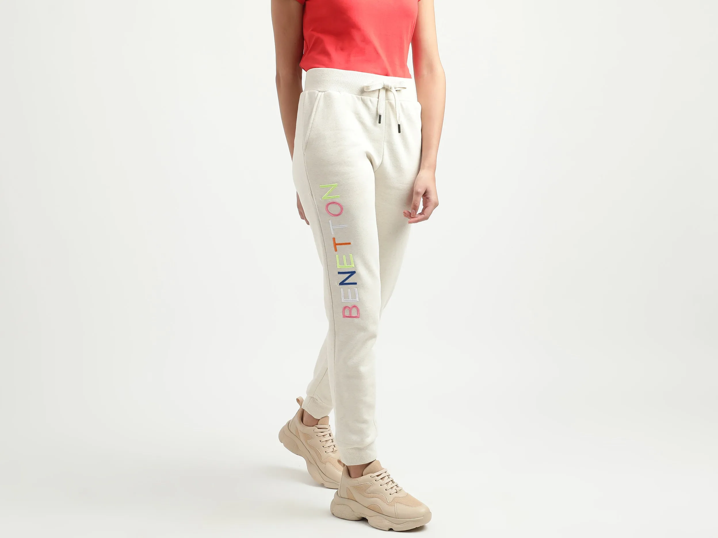Women Embroidered Regular Fit Joggers