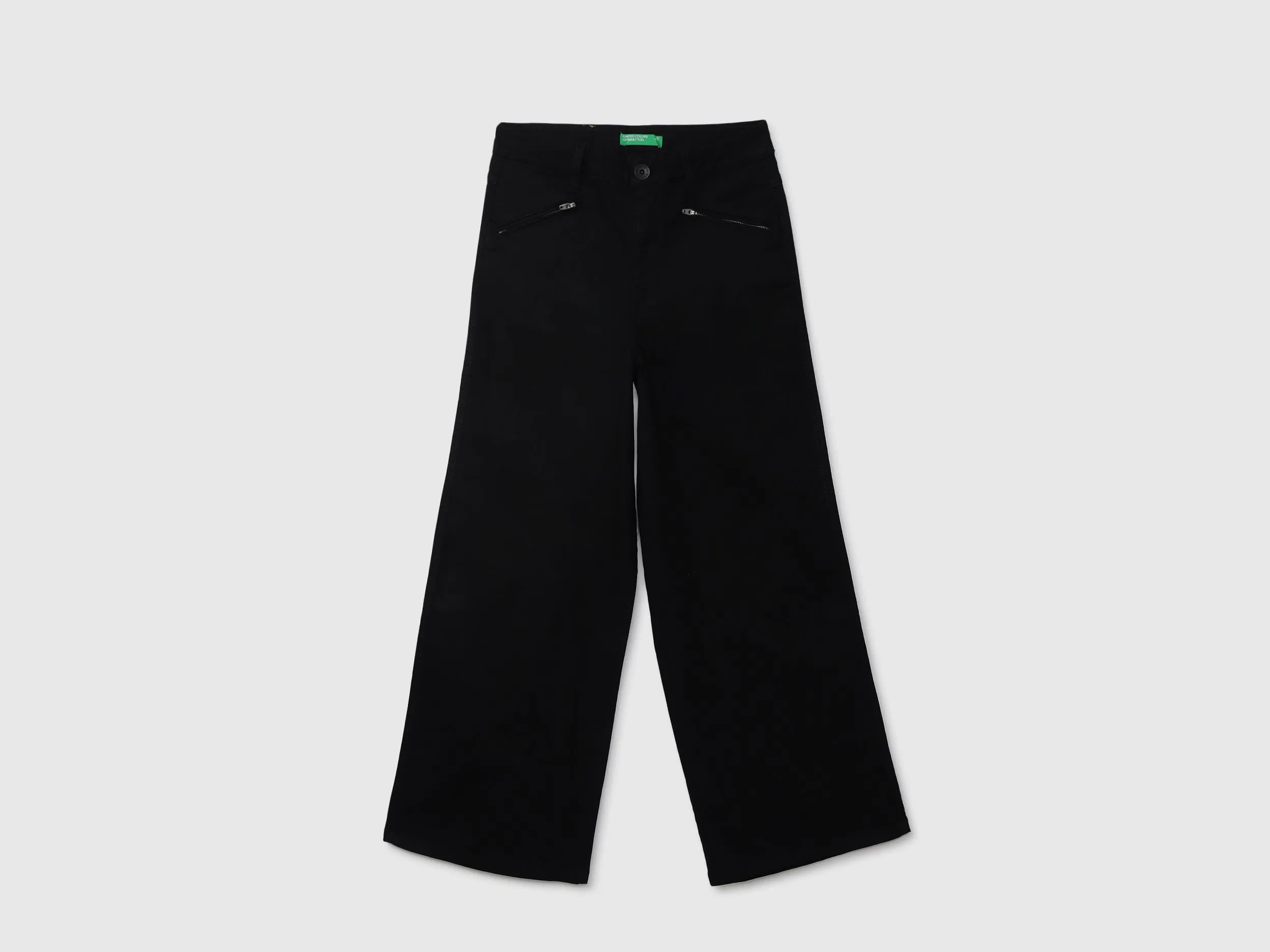 Women Solid Wide Leg Jeans