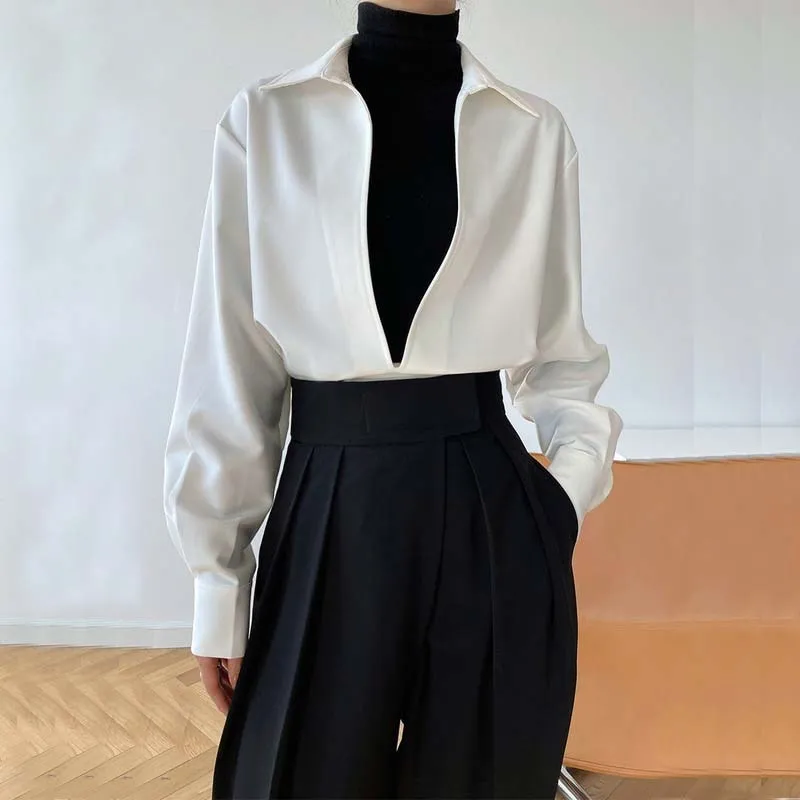 Women's Elegant Blouse Deep V-neck
