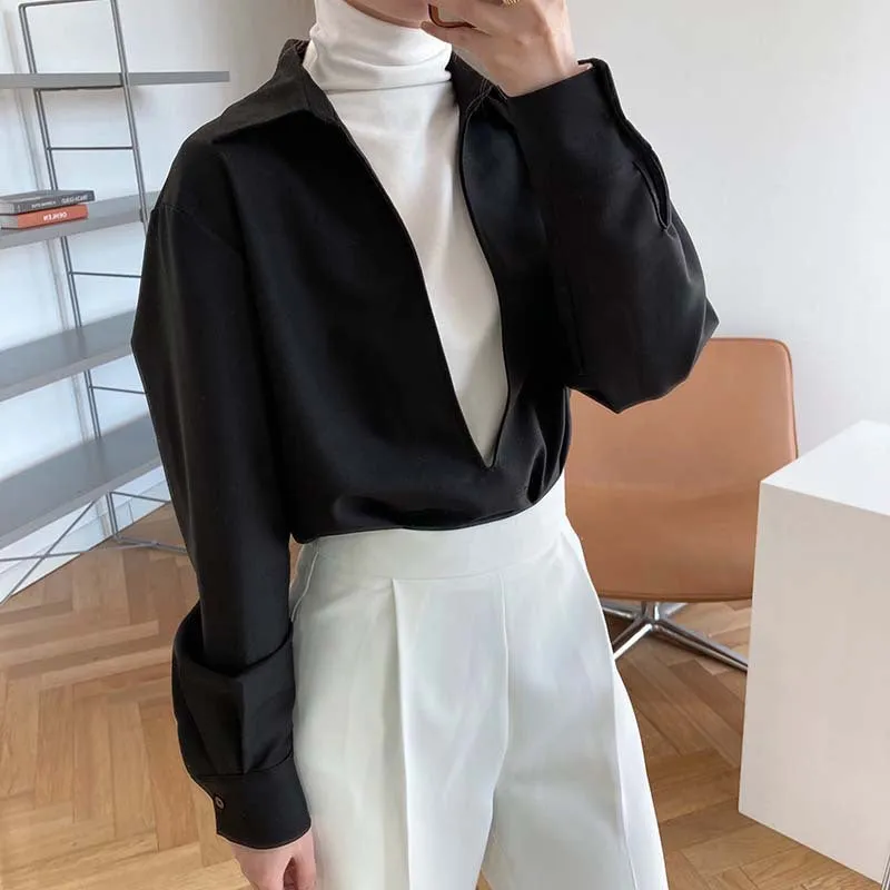 Women's Elegant Blouse Deep V-neck