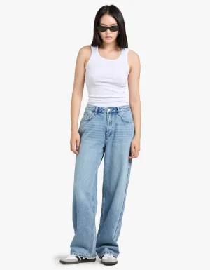 Womens Relaxed Jean - Indigo Fade