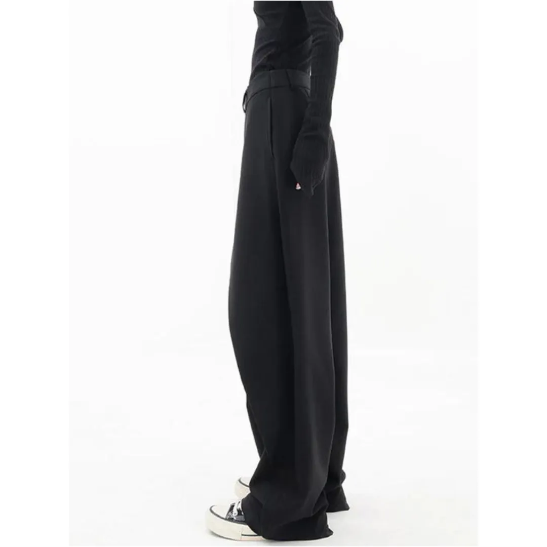 Women's Stylish High Waist Wide Leg Trousers Pants | Asymmetrical Design