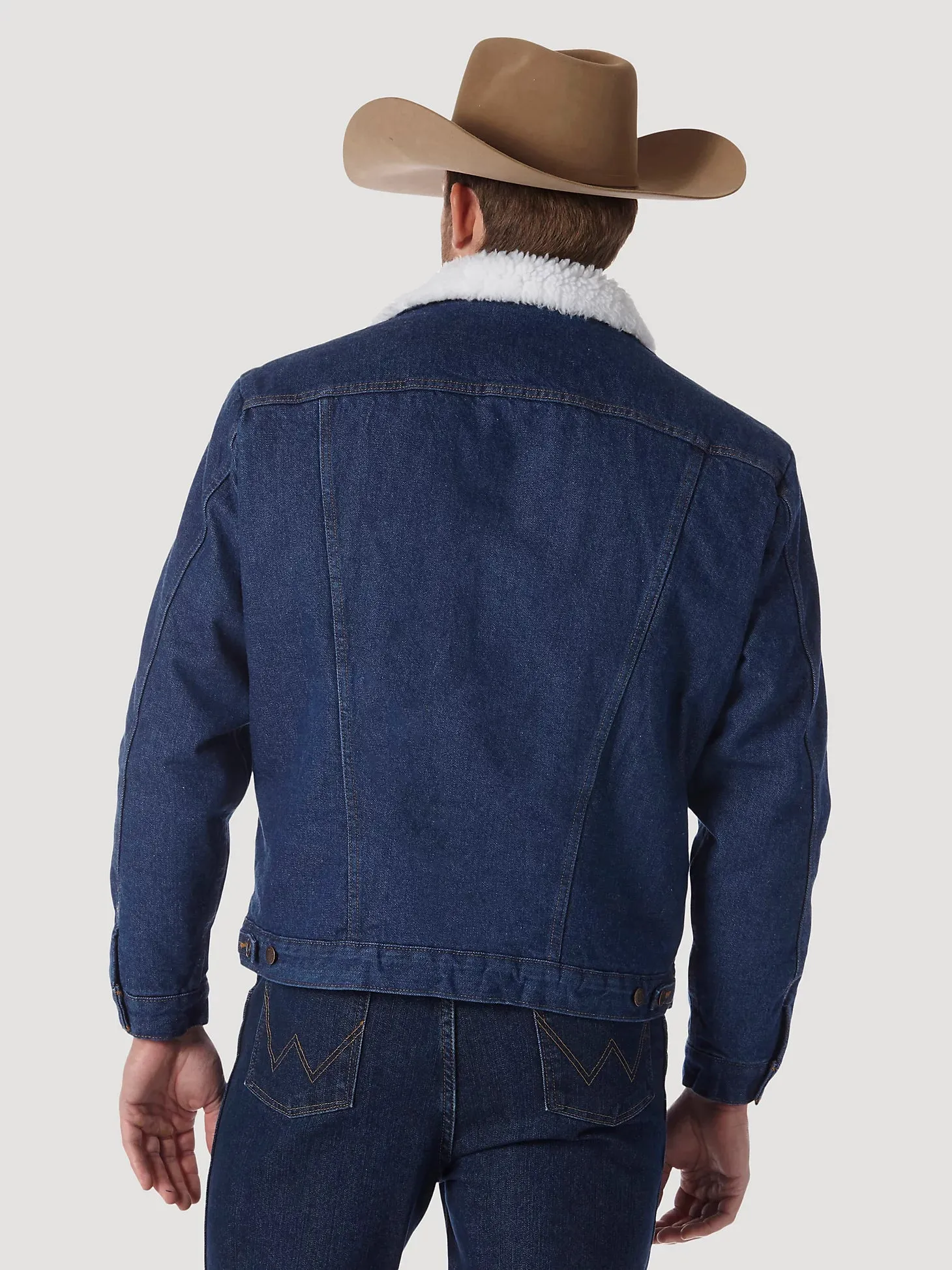 WRANGLER® WESTERN SHERPA LINED DENIM JACKET - PREWASH